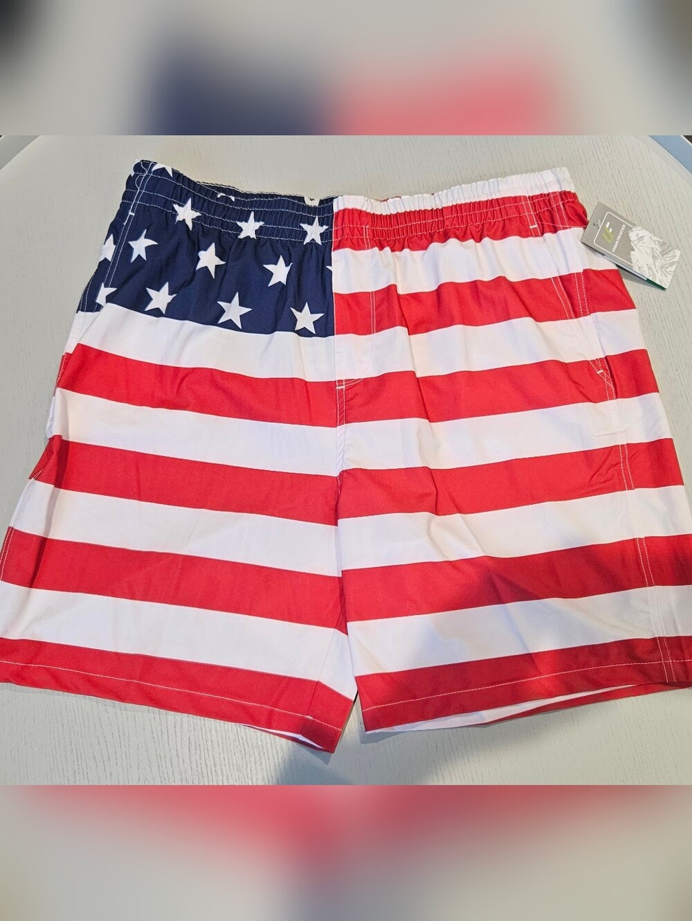 URBAN FRONTIER Men's Swim Shorts * Patriotic American Flag Sz XL NWT